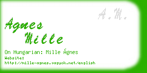 agnes mille business card